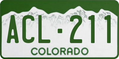 CO license plate ACL211