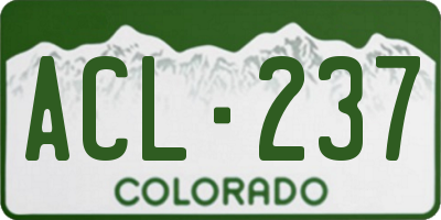 CO license plate ACL237