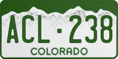 CO license plate ACL238