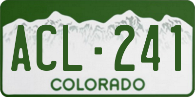 CO license plate ACL241