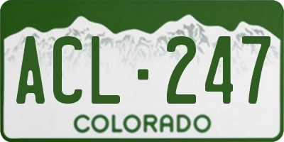 CO license plate ACL247
