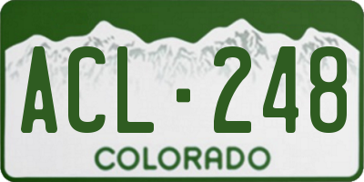 CO license plate ACL248