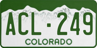 CO license plate ACL249
