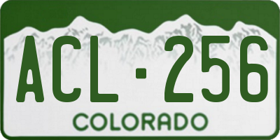 CO license plate ACL256