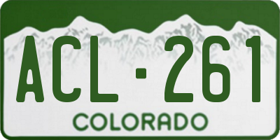 CO license plate ACL261