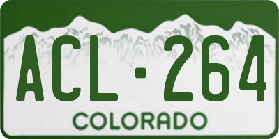 CO license plate ACL264