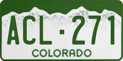 CO license plate ACL271