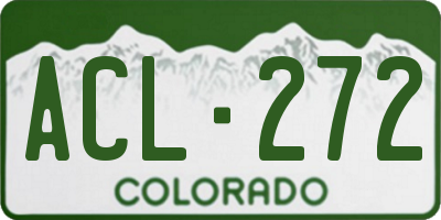 CO license plate ACL272