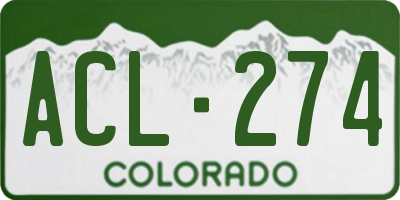 CO license plate ACL274