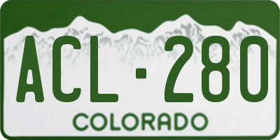 CO license plate ACL280