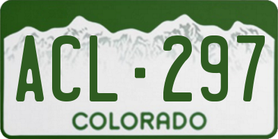 CO license plate ACL297