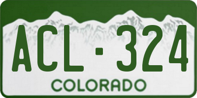 CO license plate ACL324