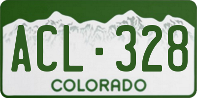 CO license plate ACL328