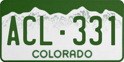 CO license plate ACL331