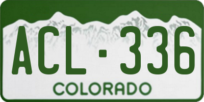 CO license plate ACL336