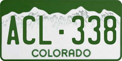 CO license plate ACL338