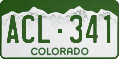 CO license plate ACL341