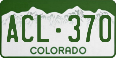CO license plate ACL370