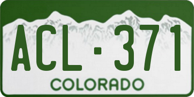 CO license plate ACL371