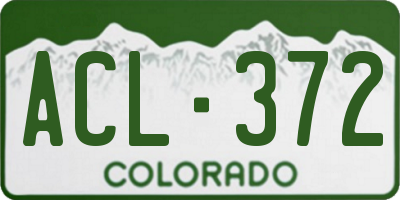 CO license plate ACL372