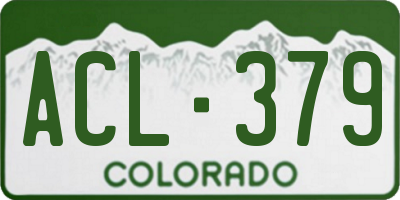 CO license plate ACL379