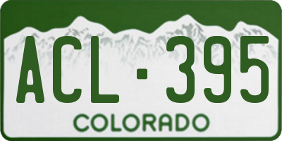 CO license plate ACL395