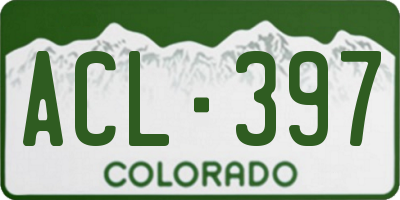 CO license plate ACL397