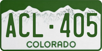 CO license plate ACL405