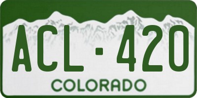 CO license plate ACL420