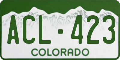 CO license plate ACL423