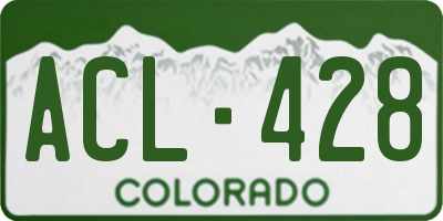 CO license plate ACL428