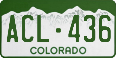 CO license plate ACL436