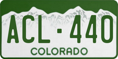CO license plate ACL440