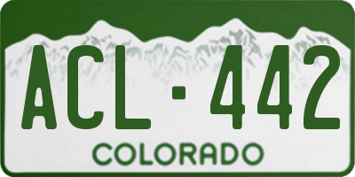 CO license plate ACL442