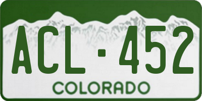 CO license plate ACL452