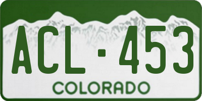 CO license plate ACL453
