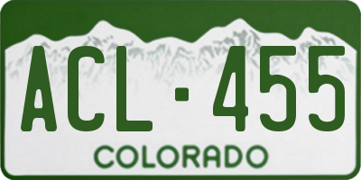 CO license plate ACL455