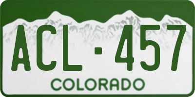 CO license plate ACL457