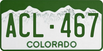 CO license plate ACL467