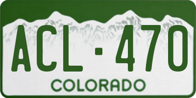 CO license plate ACL470