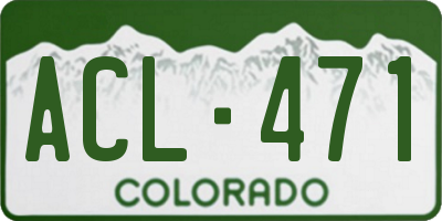 CO license plate ACL471