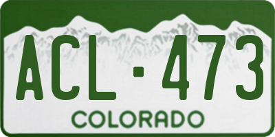CO license plate ACL473