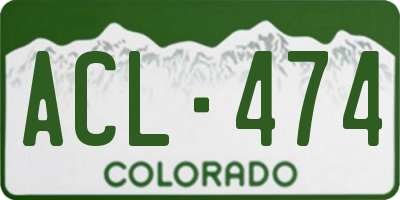 CO license plate ACL474
