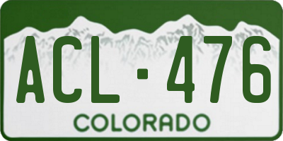 CO license plate ACL476