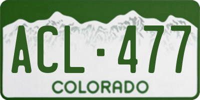 CO license plate ACL477