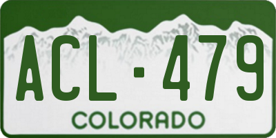 CO license plate ACL479