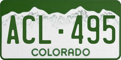 CO license plate ACL495