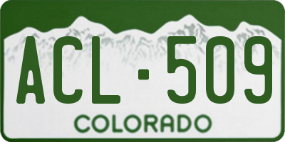 CO license plate ACL509