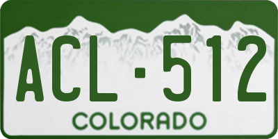 CO license plate ACL512