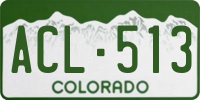 CO license plate ACL513